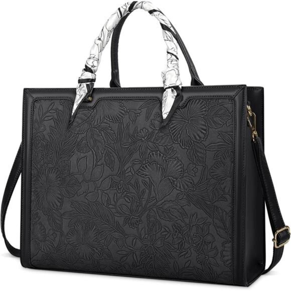 Laptop Bag 15.6 Inch, Tote Bag Waterproof Black - Picture 1 of 5